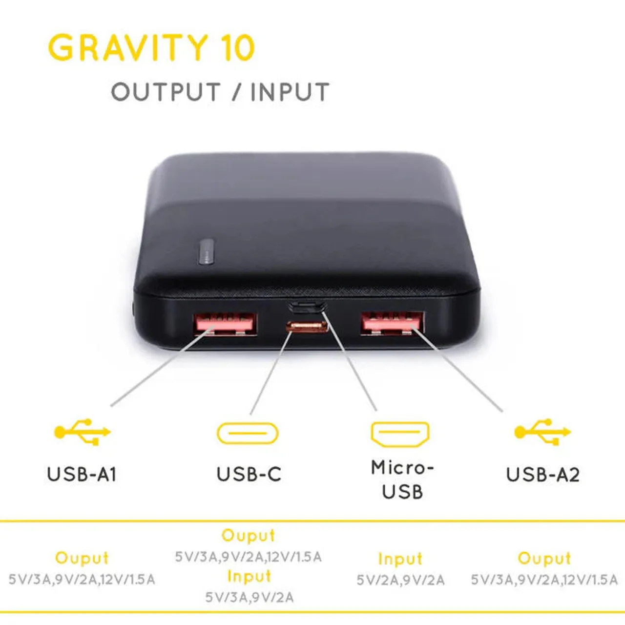 Gravity 10 Fast Portable Power Bank