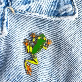 Green Tree Frog Enamel Pin