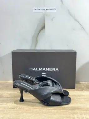 Halmanera Sandalo Donna Zena In Pelle Nera Luxury Shoes 38