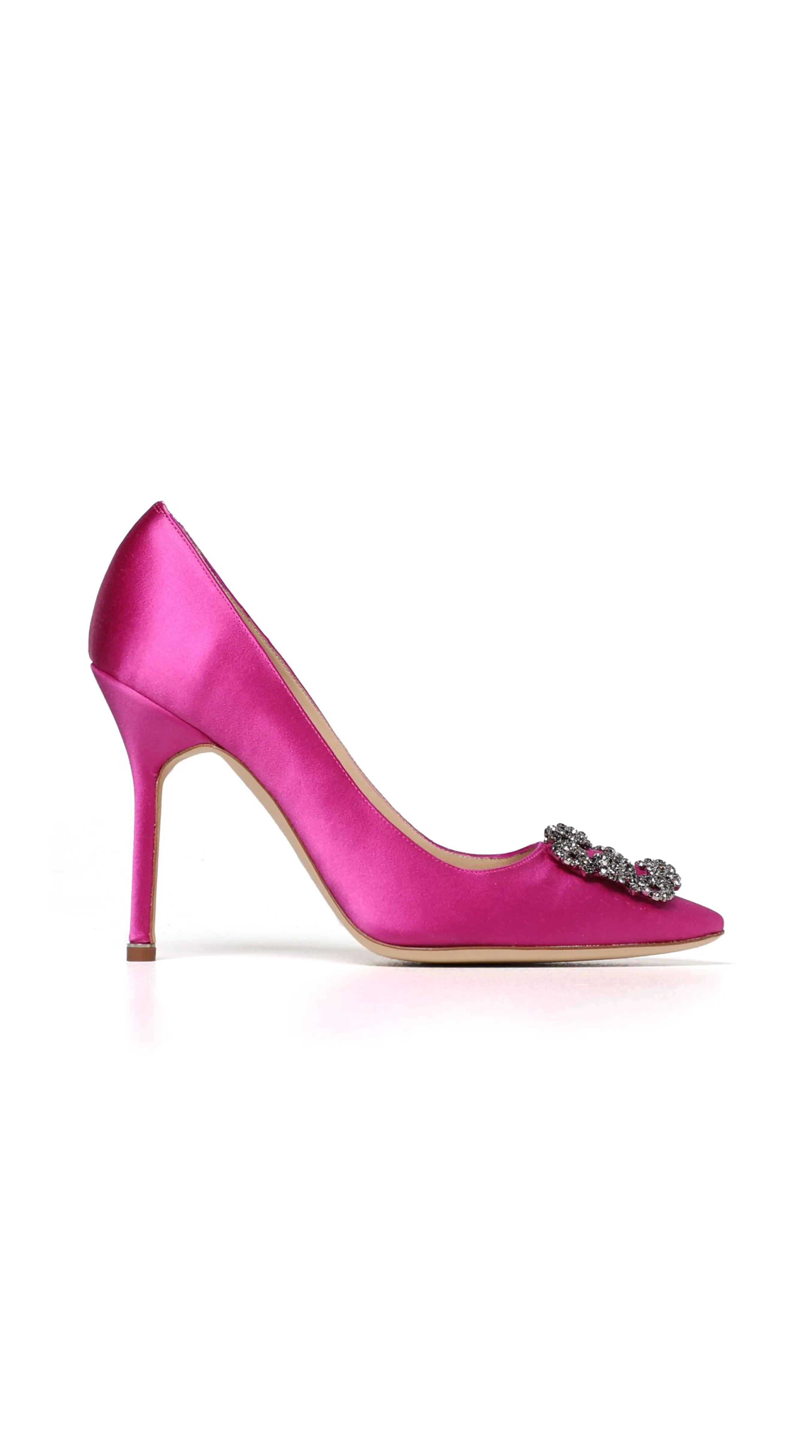 Hangisi Satin Pump 105 - Fuchsia