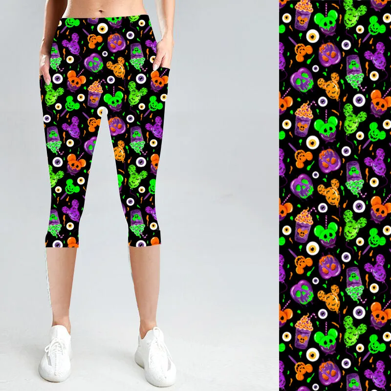 Happy Halloween with Side Pocket Leggings