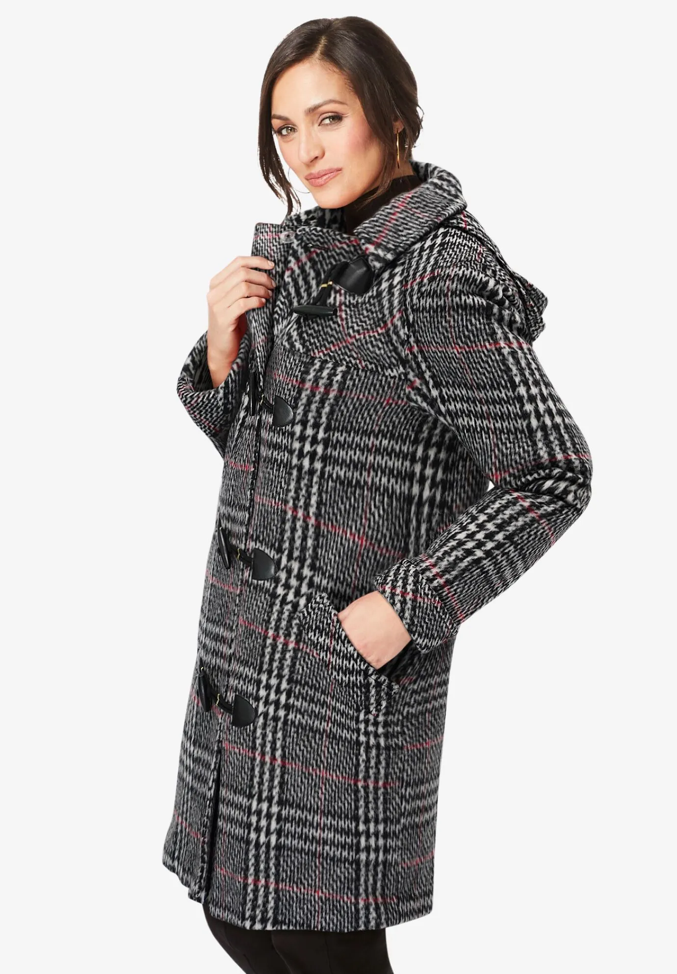 Hooded Toggle Wool Coat