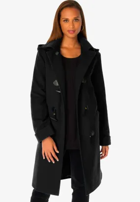 Hooded Toggle Wool Coat