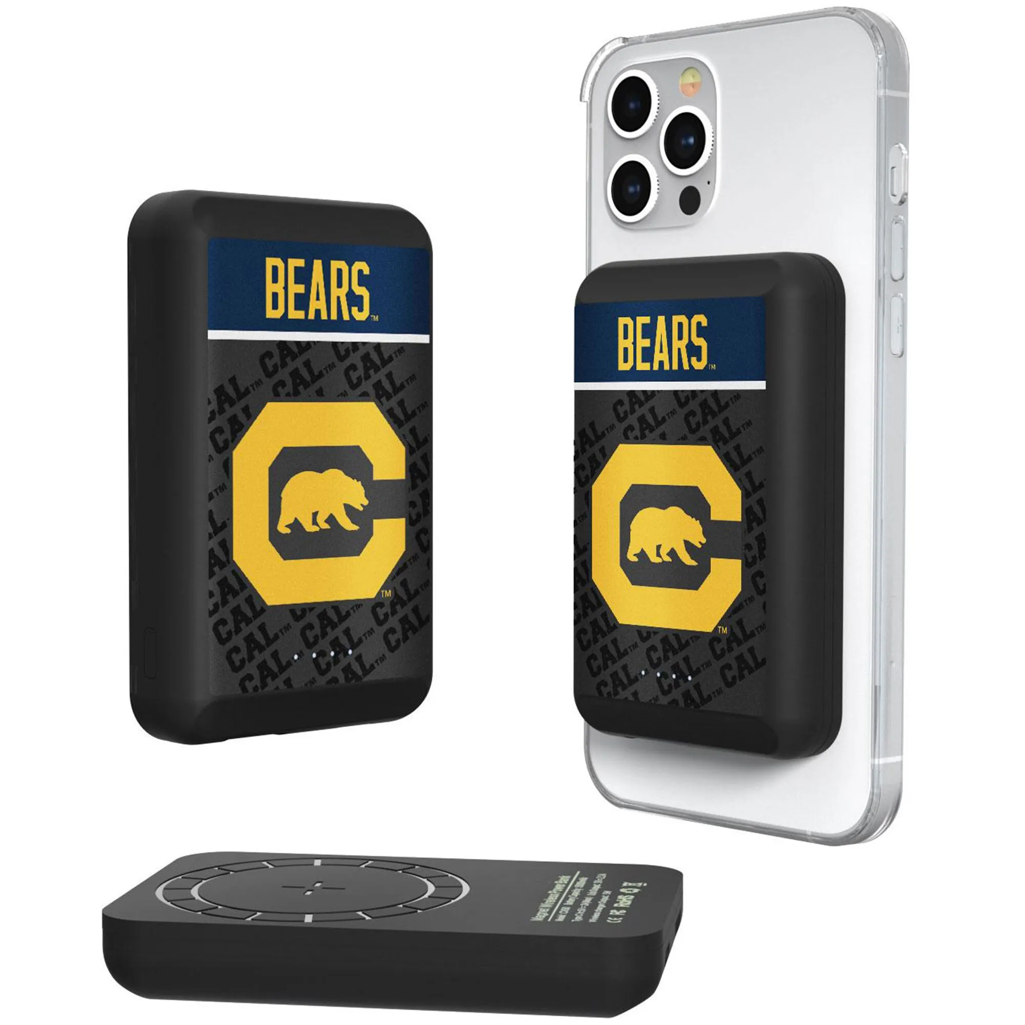 Keyscaper Cal Bears Black 5000mAh Wireless Magnetic Power Bank