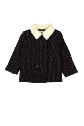 Kids Hundred Pieces Jacquard Coat - Navy