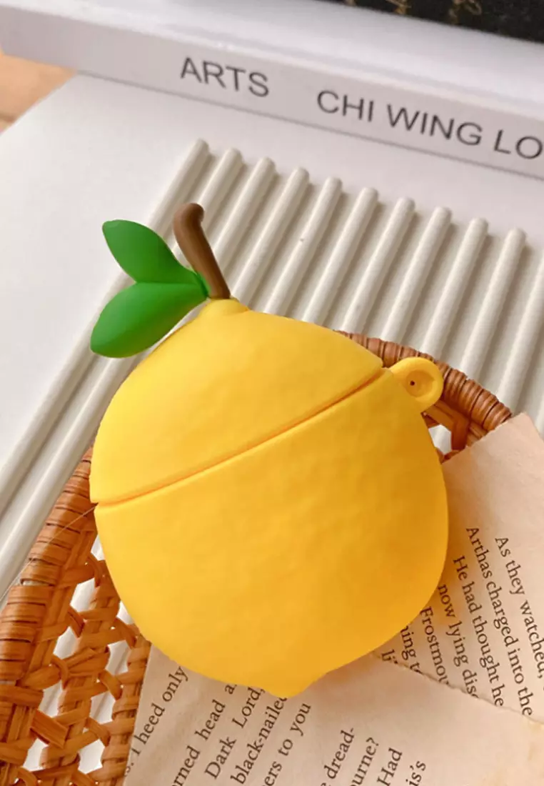 Kings Collection Green Leaf Lemon AirPods Case KCAC2264