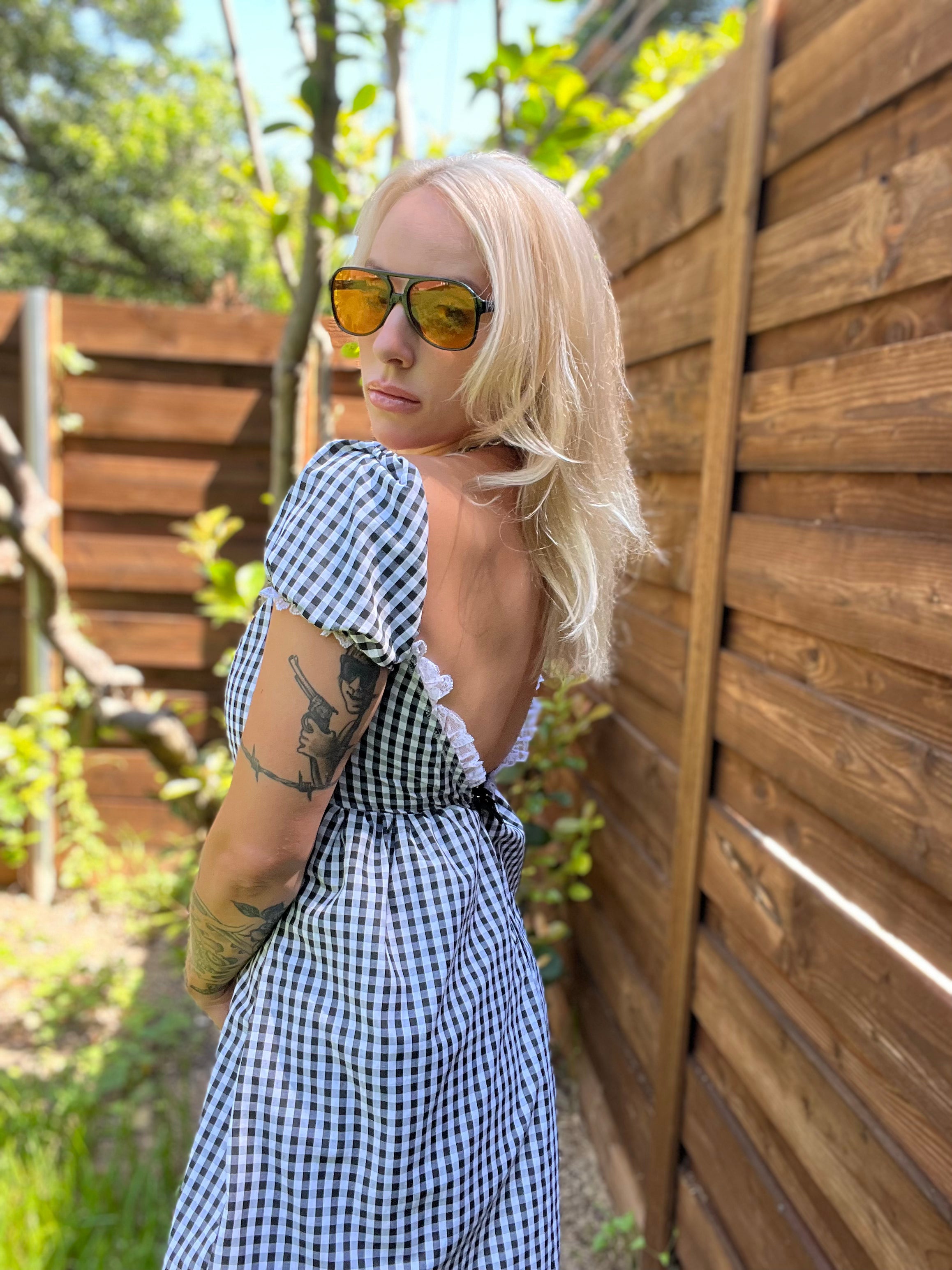 Kitty Gingham Babydoll Dress