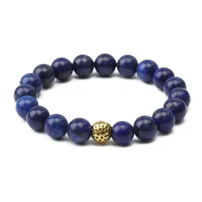 Lapis Lazuli Gold Lava Bracelet