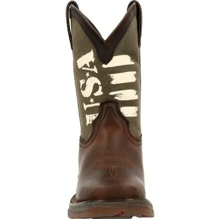 Lil' Rebel™ by Durango® Little Kids' Army Western Boot