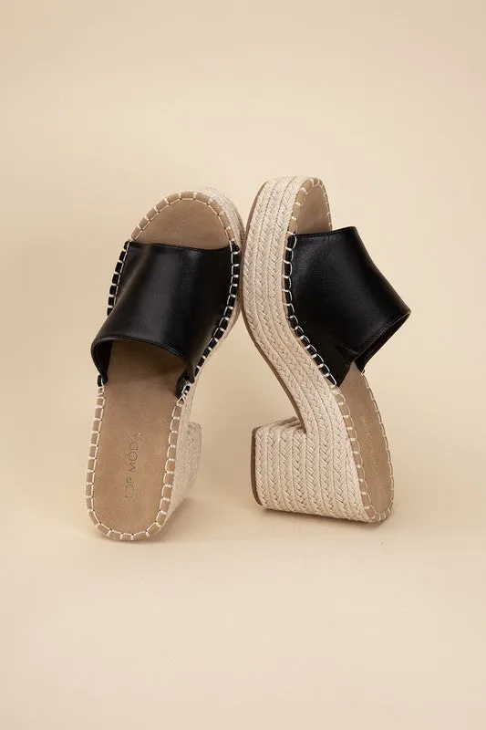 Locke Espadrille Mule Heels