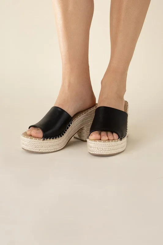 Locke Espadrille Mule Heels