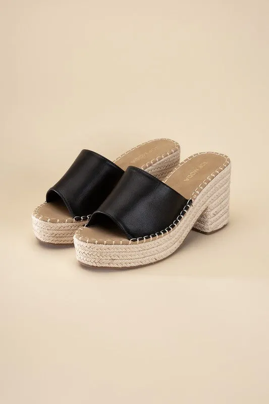 Locke Espadrille Mule Heels