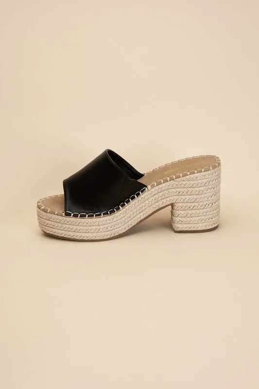 Locke Espadrille Mule Heels