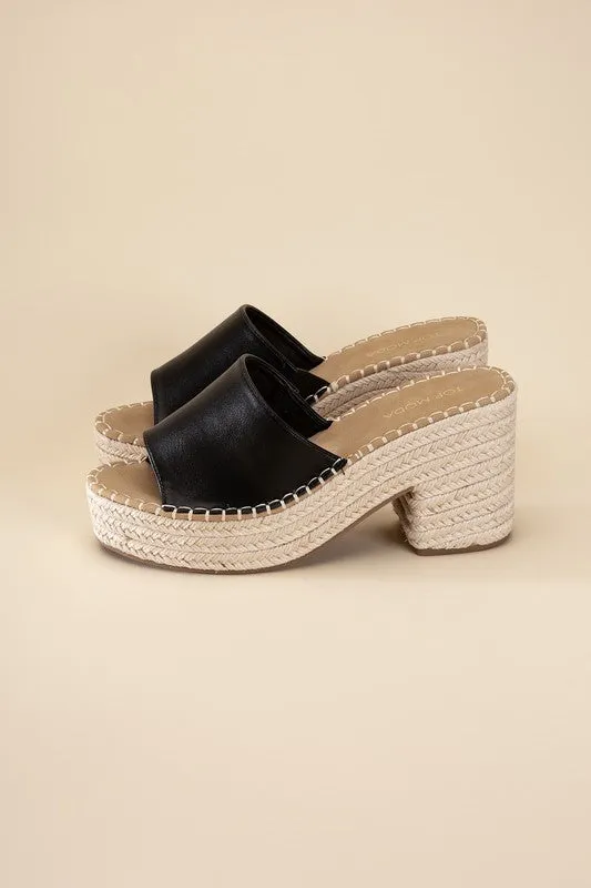 Locke Espadrille Mule Heels