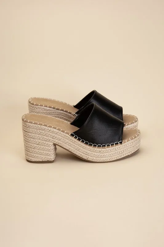 Locke Espadrille Mule Heels