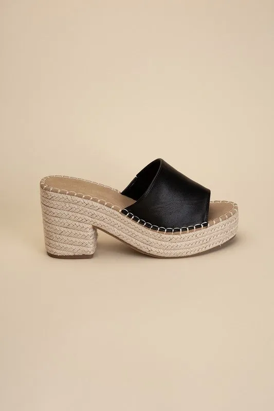 Locke Espadrille Mule Heels