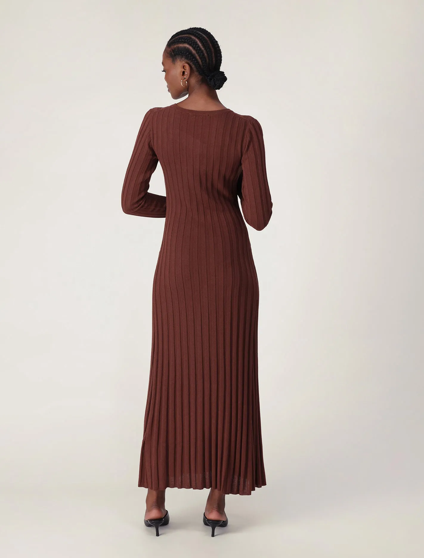 Lyla Crew Neck Detail Knit Dress