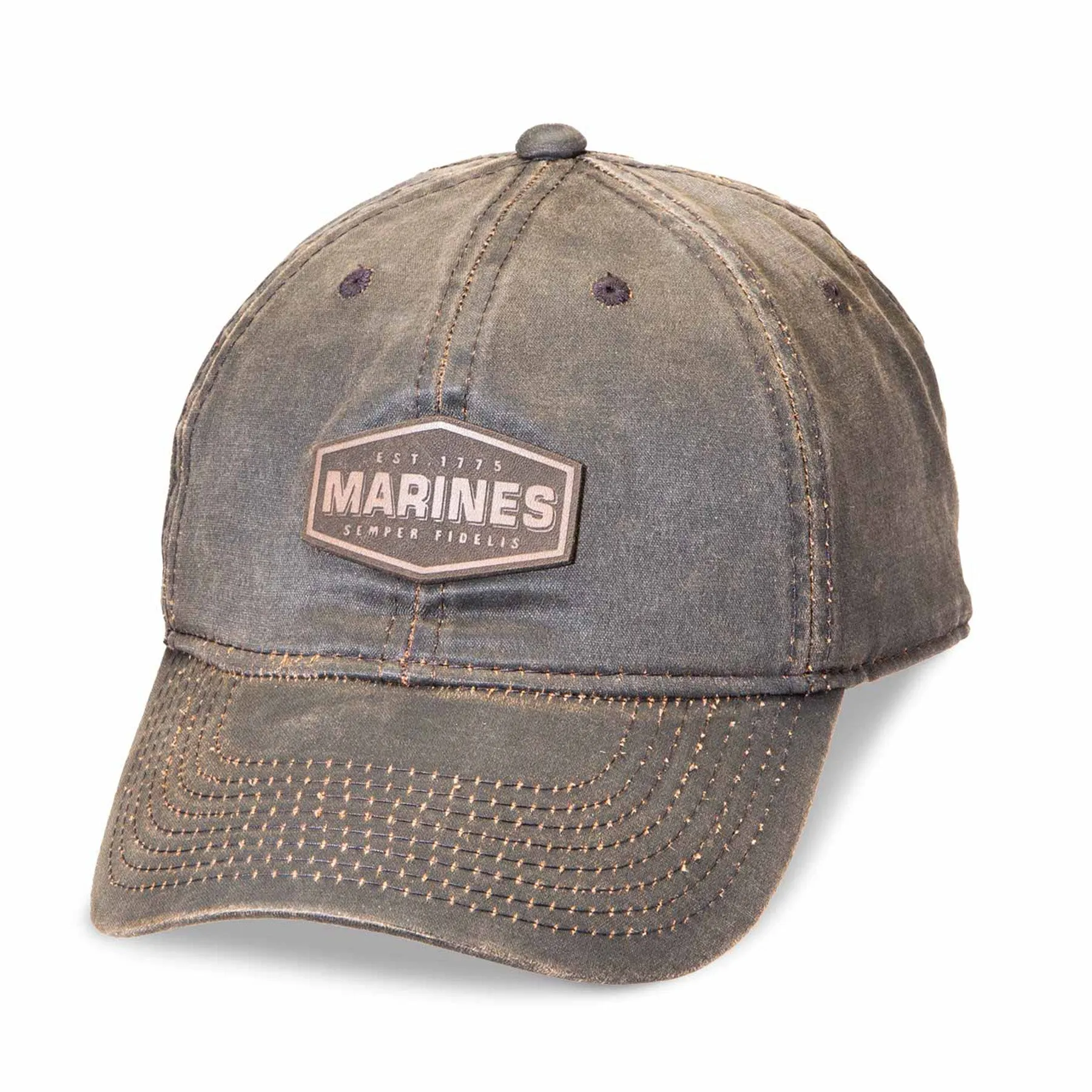 Marines Leather Patch Hat