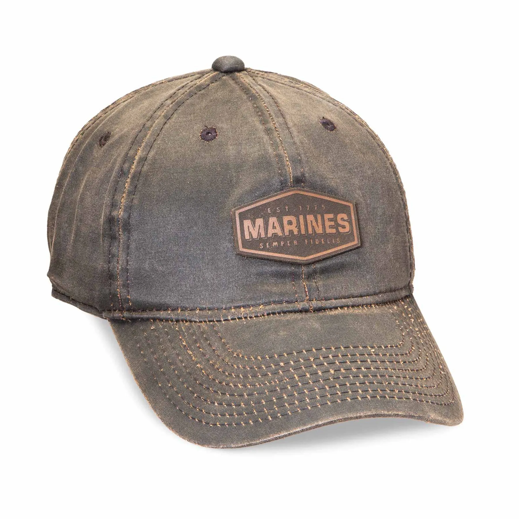 Marines Leather Patch Hat