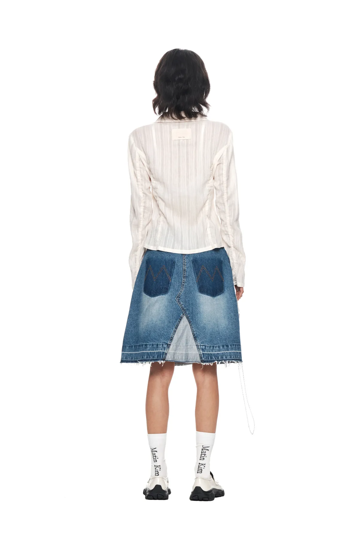 Matin Kim  |Casual Style Cotton Elegant Style Cropped Tops