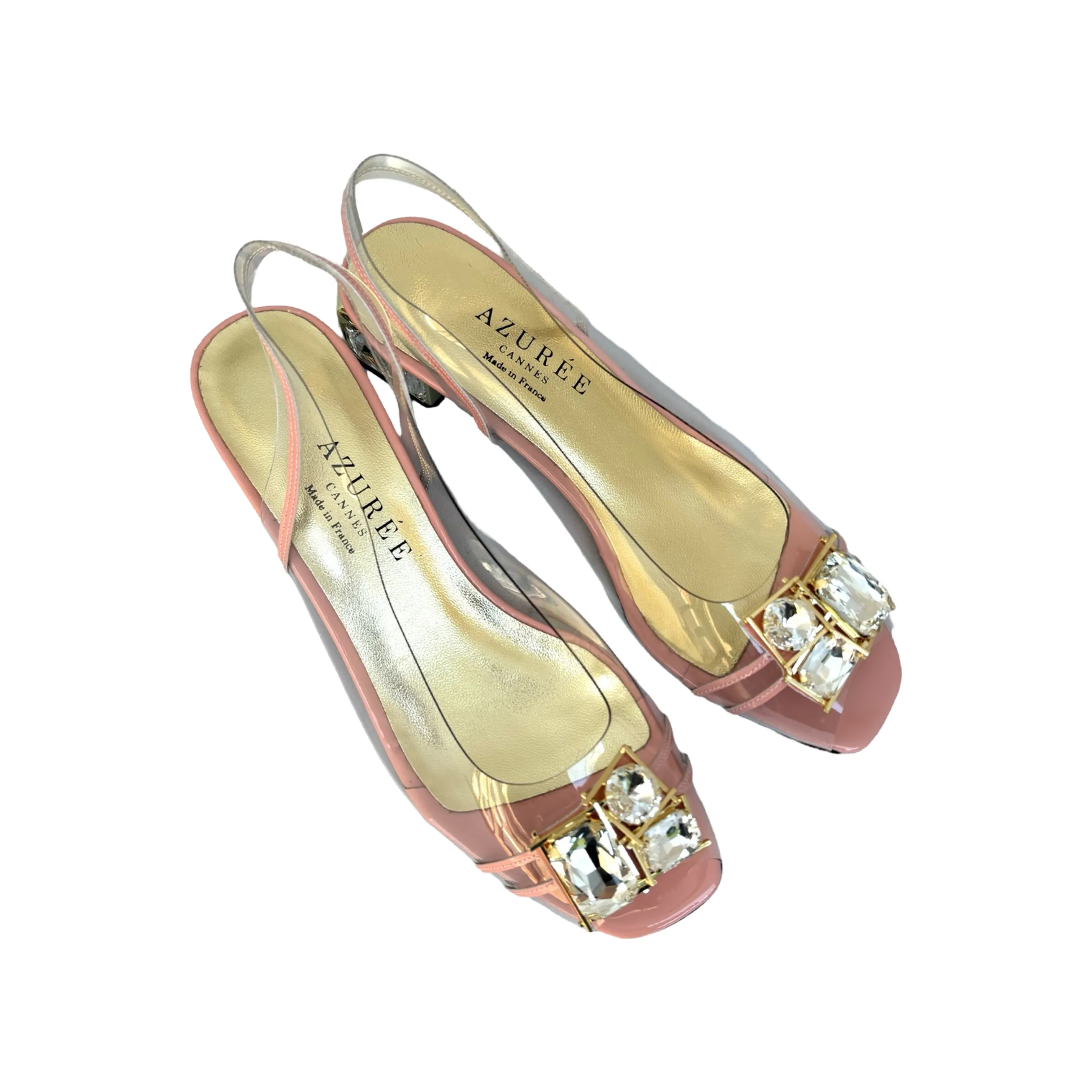 Mawa Lucite/Pink Patent Leather Sandal