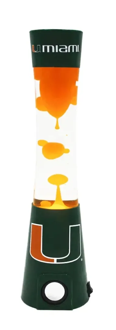 Miami Hurricanes Lava Lamp w/Bluetooth Speaker