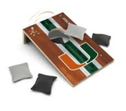 Miami Hurricanes Tabletop Cornhole Game & Bluetooth Speaker