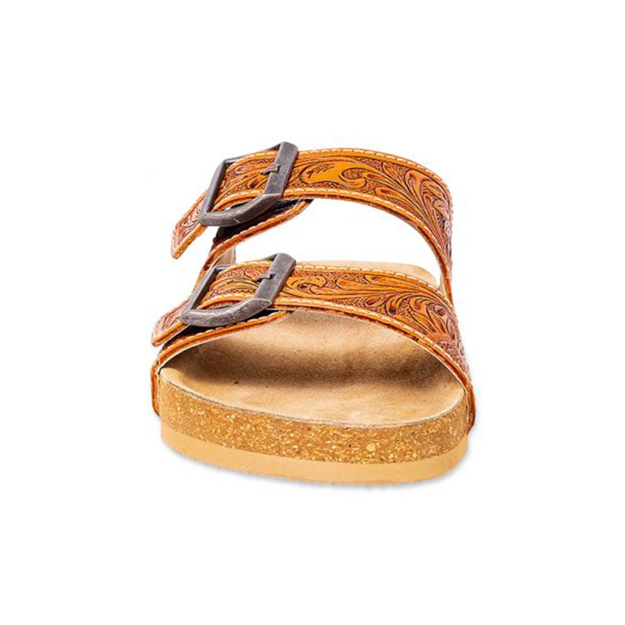 Myra Women's Tooled Double Strap Sandals