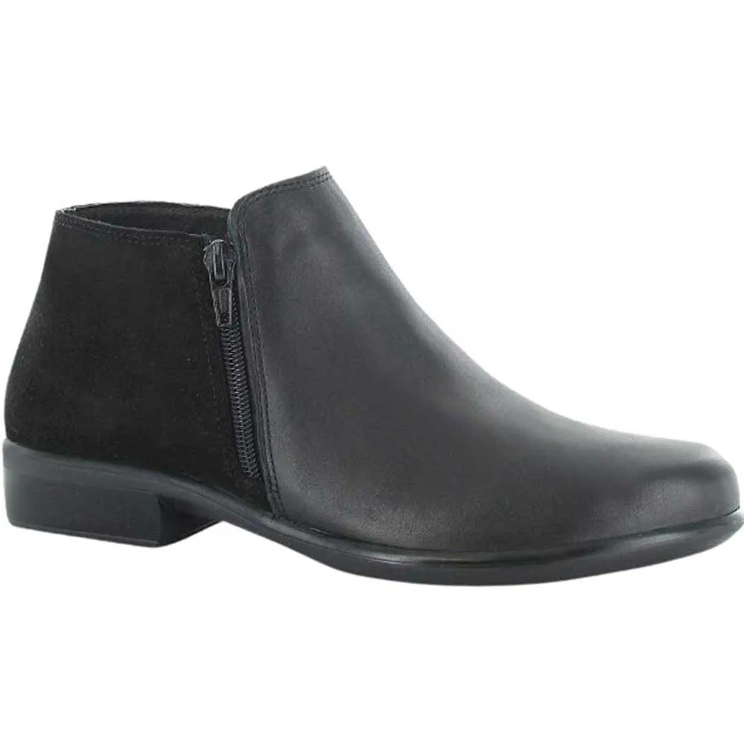 Naot Helm Bootie Black Raven/ Black (Women's)