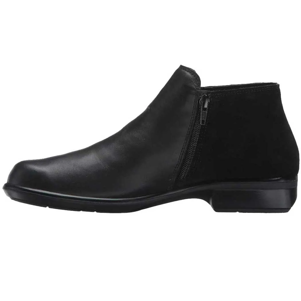 Naot Helm Bootie Black Raven/ Black (Women's)