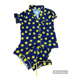 neon yellow smiley pajamas