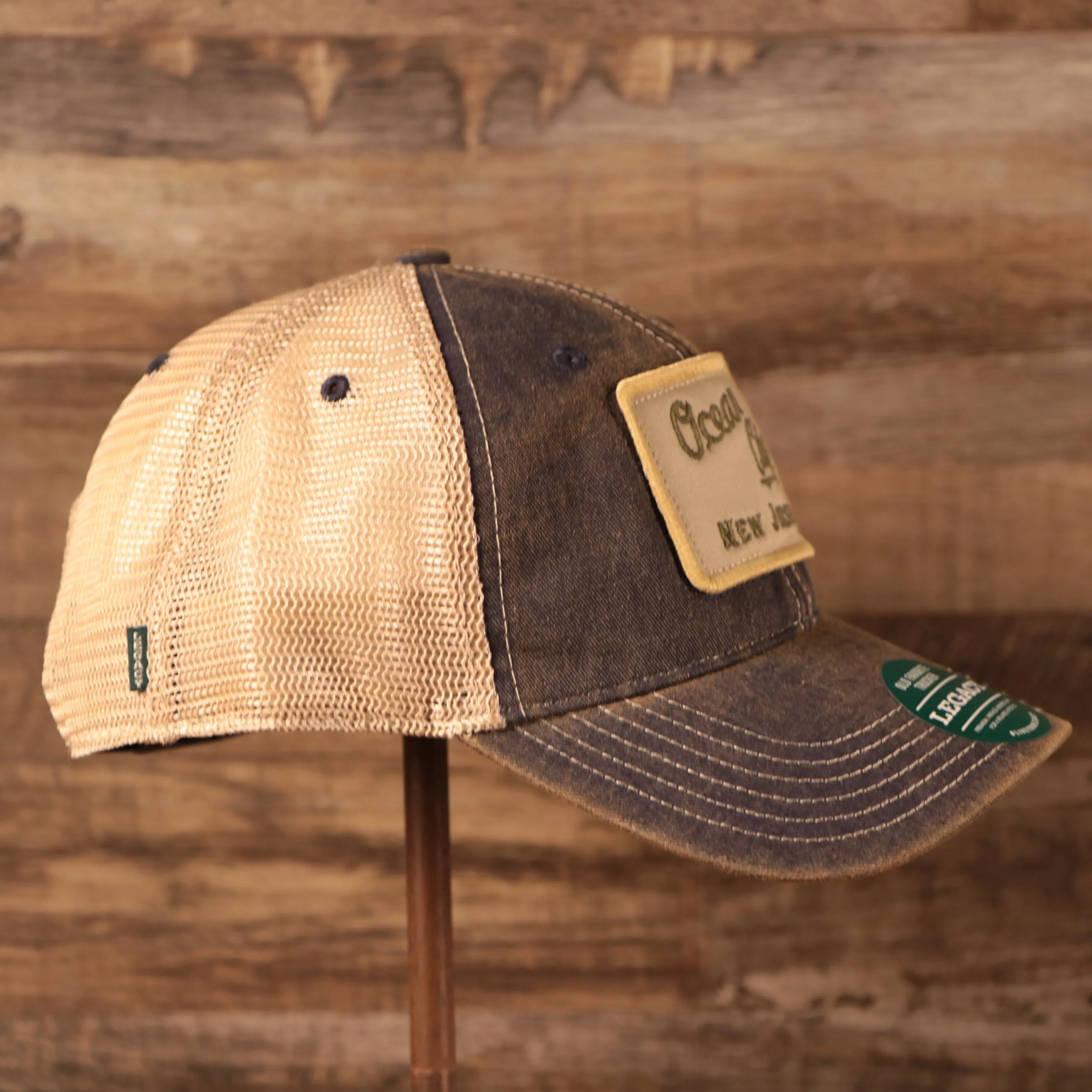 Ocean City Trucker Hat | OCNJ Mesh-back Dad Hat | Vintage wash Ocean City Patch Trucker Hat