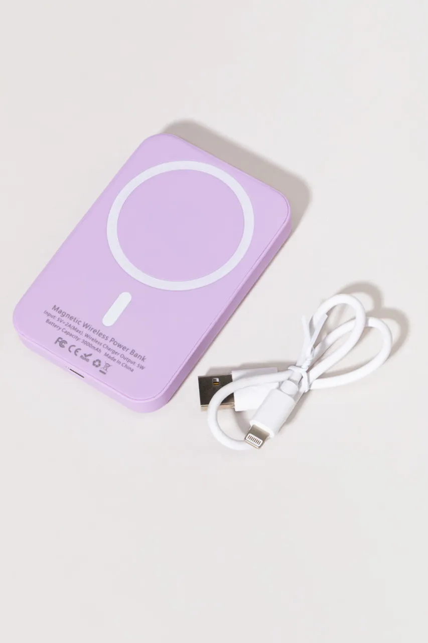 OK Originals Magnetic Wireless Charger Lavender Power Bank