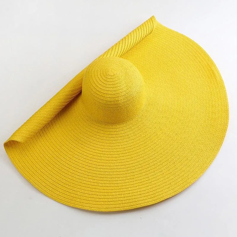 Oversized Wide Brim Sun Hat - Stay Stylish and Protected