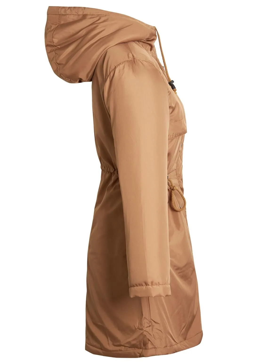 Padded Showerproof Parka Coat, Tan, Black, Khaki, UK Sizes 8 to 16