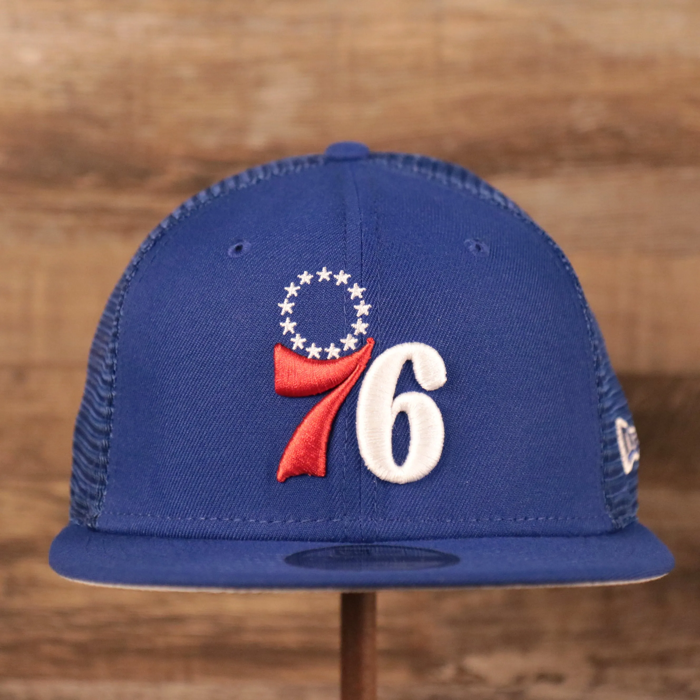 Philadelphia 76ers Grey Bottom Trucker Hats | 76ers Royal Blue Mesh Snapback Hat | Sixers Trucker Hats