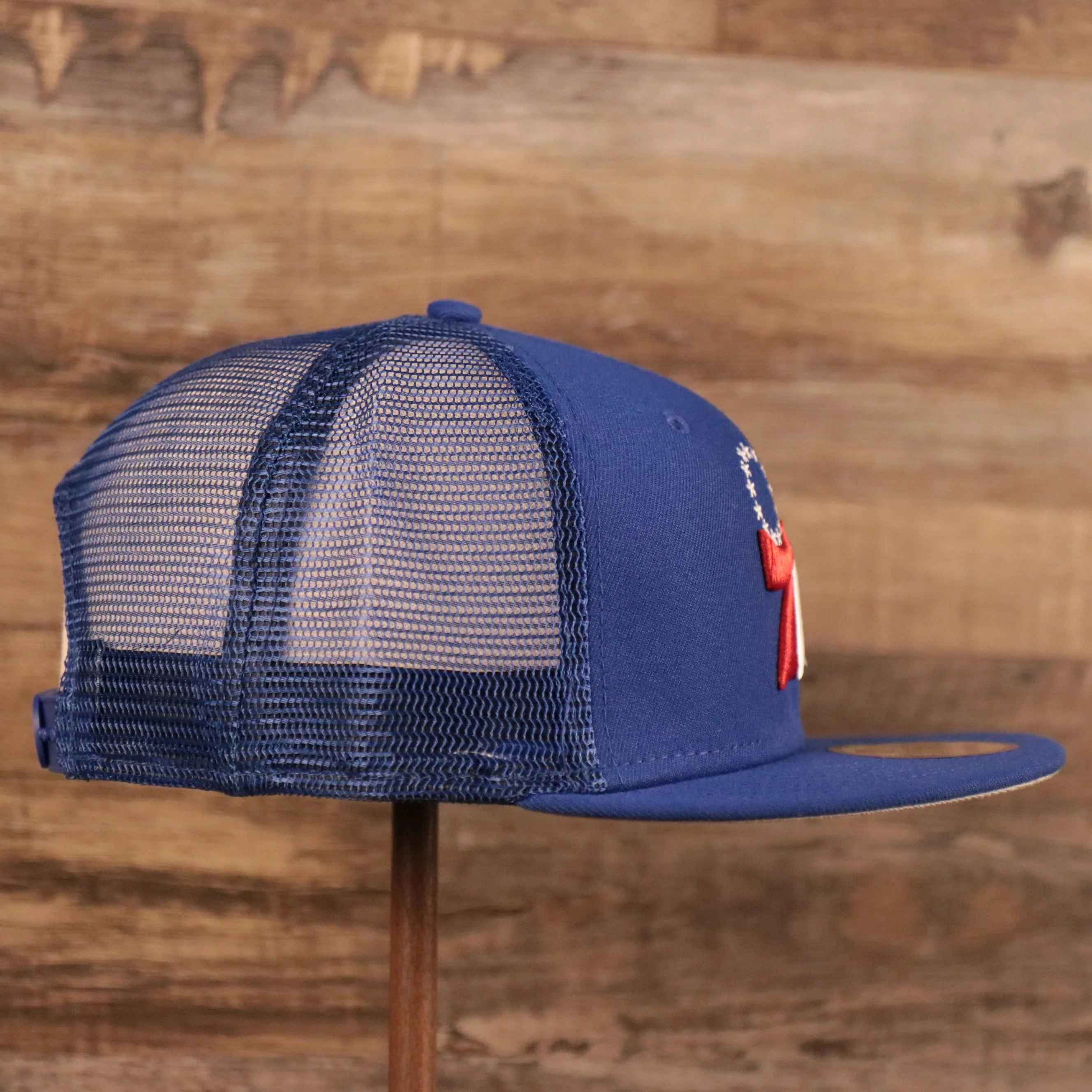 Philadelphia 76ers Grey Bottom Trucker Hats | 76ers Royal Blue Mesh Snapback Hat | Sixers Trucker Hats