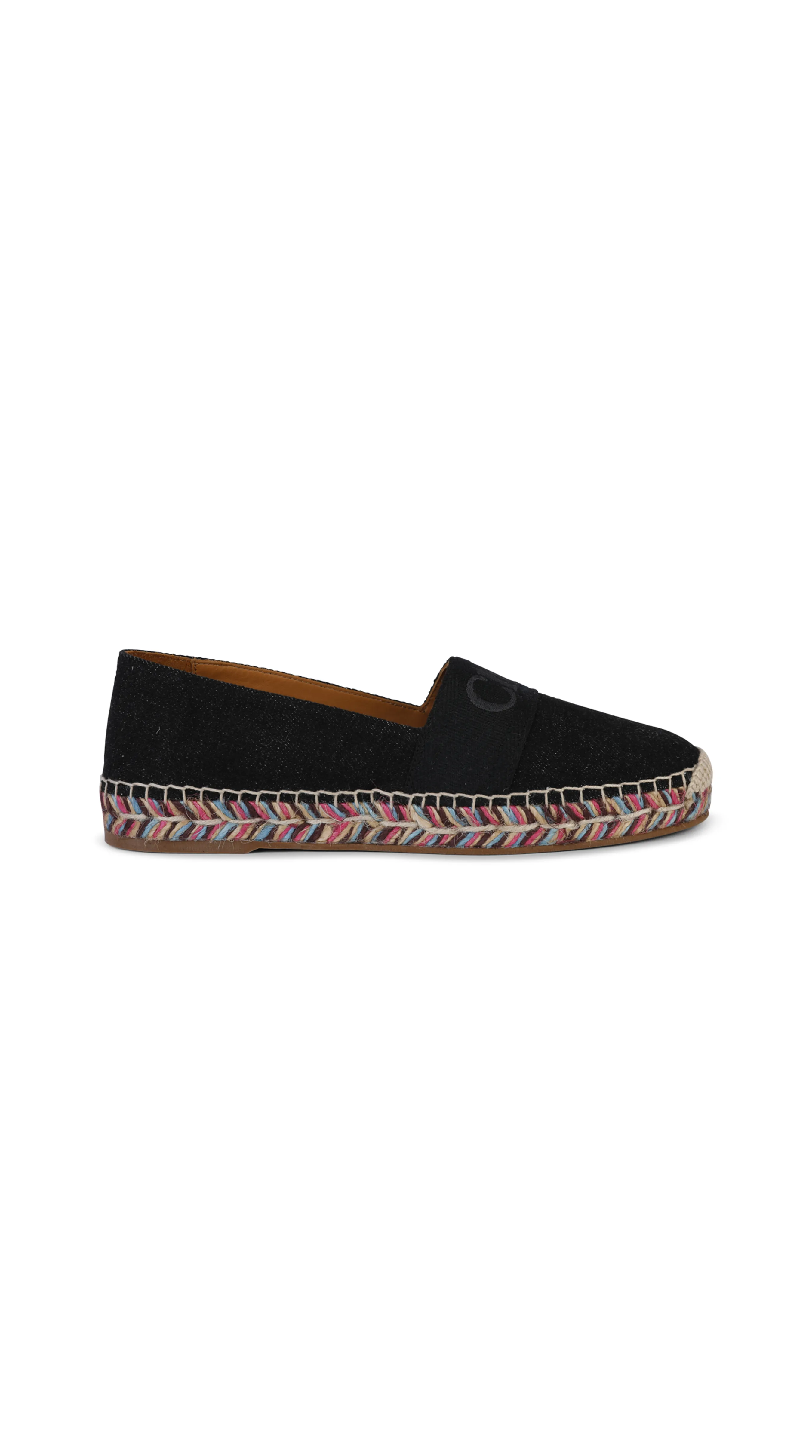 Piia Flat Espadrille - Black