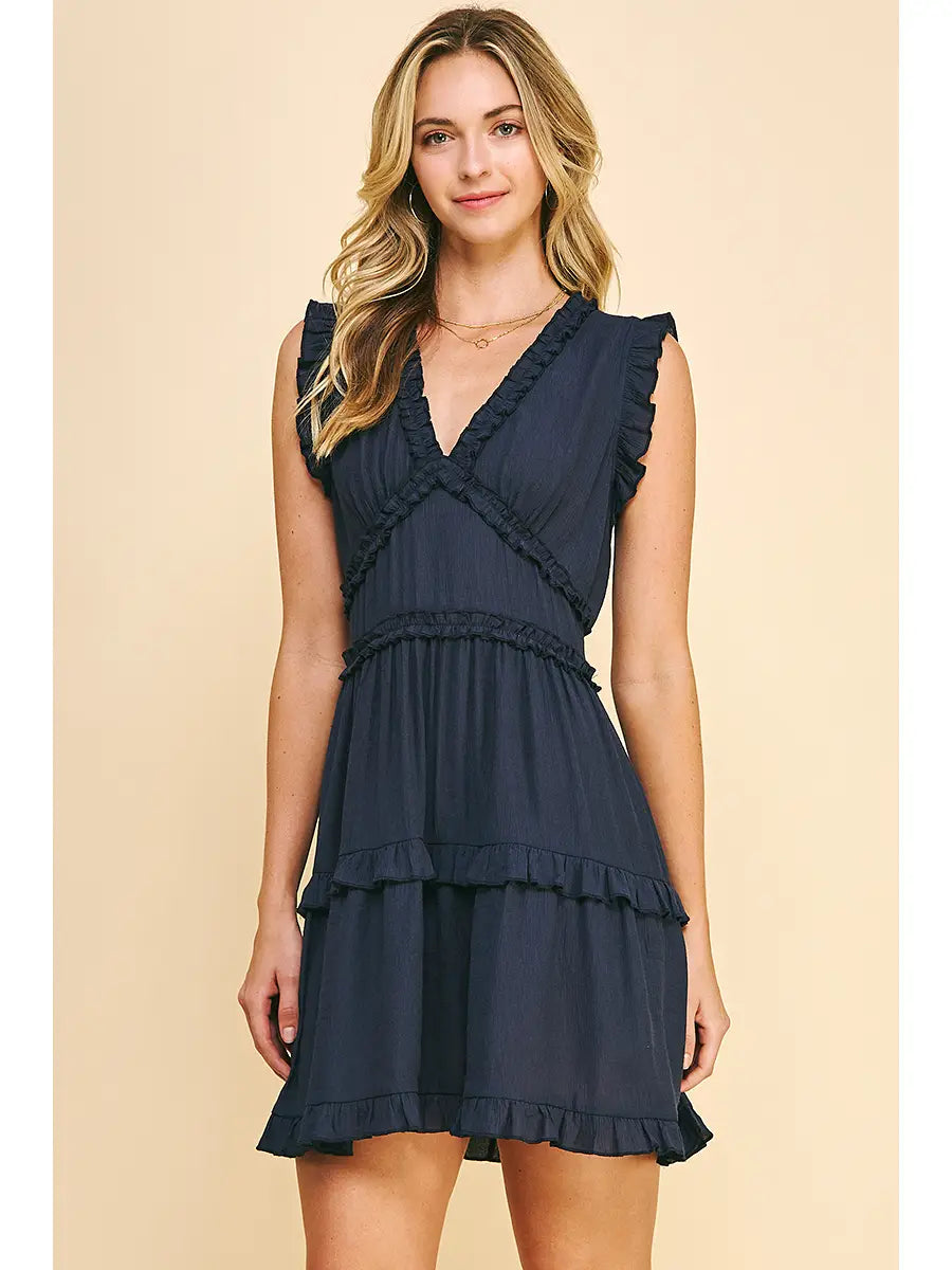 PINCH Sleeveless V Neck Dress