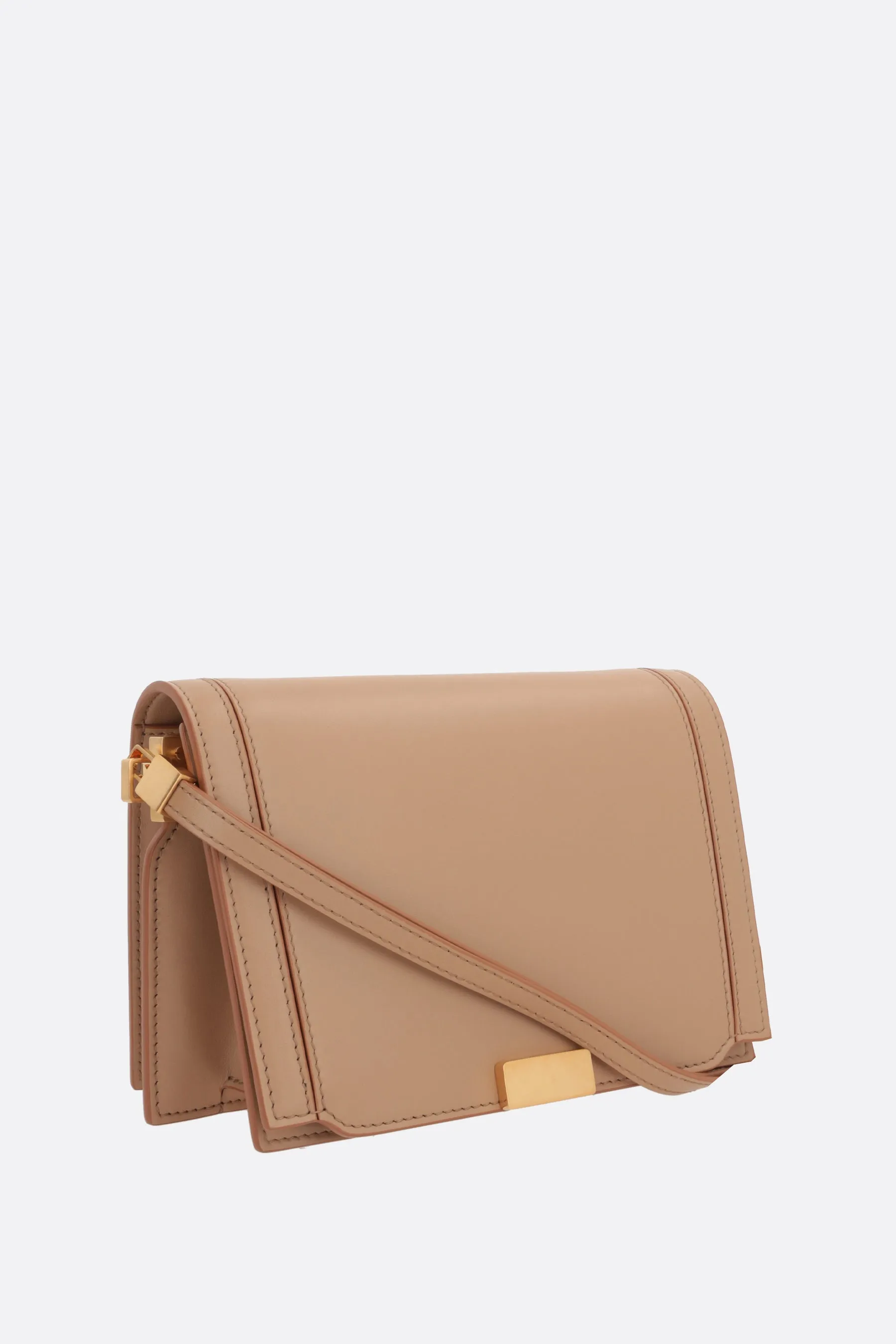 Pyramides mini smooth leather crossbody bag