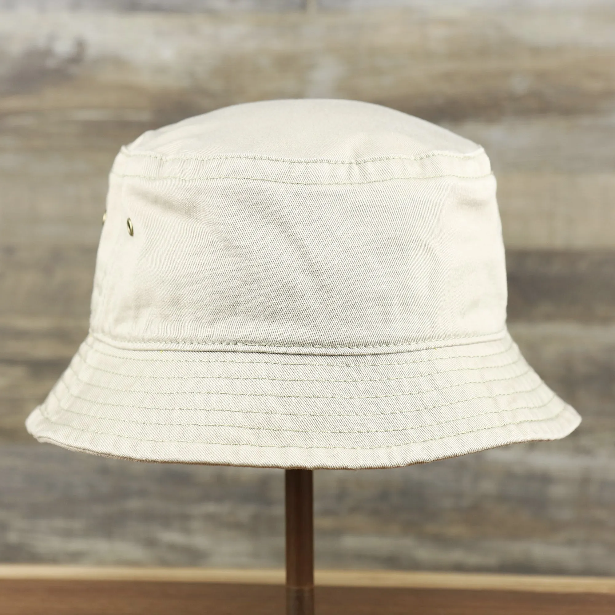 Red OCNJ Double Wordmark Navy Blue Outline Bucket Hat | Khaki Bucket Hat