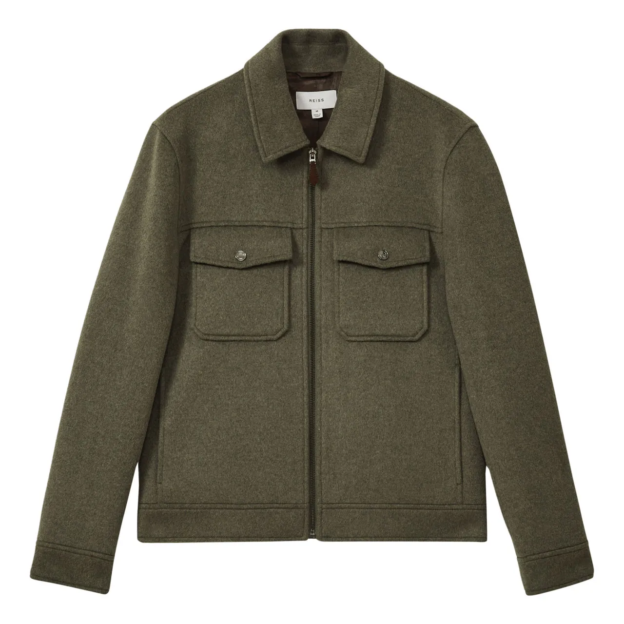 REISS Peridoe Trucker Jacket - Green