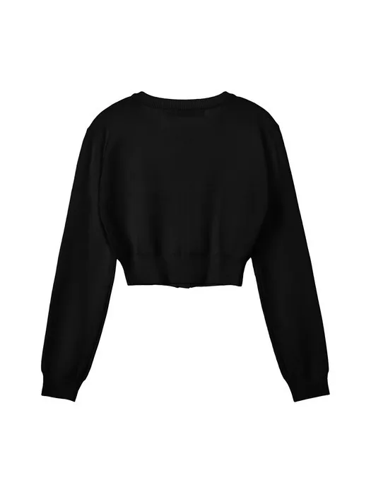 Rest & Recreation  |Long Sleeves Logo Cropped Tops Cardigans