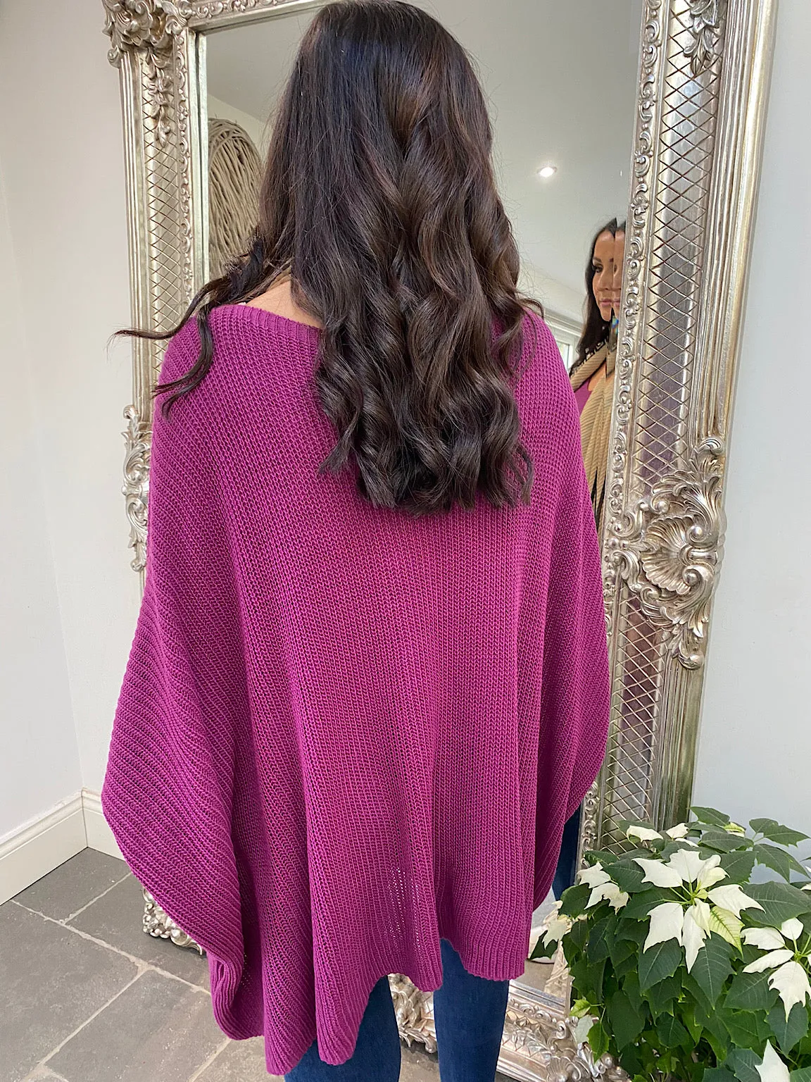 Ribbed Batwing Knitted Jumper Abbie