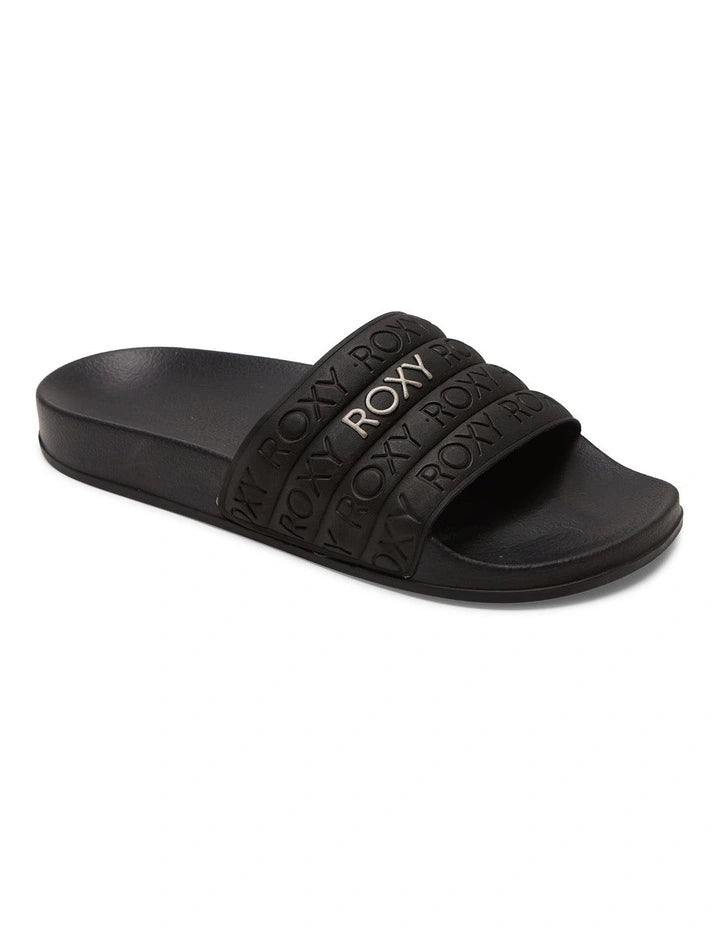 Roxy Slippy Sandals - Black/Gold