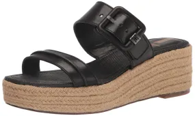 Sam Edelman Carson Platform Wedge Espadrille Slide Sandal in Black at Nordstrom, Size 10