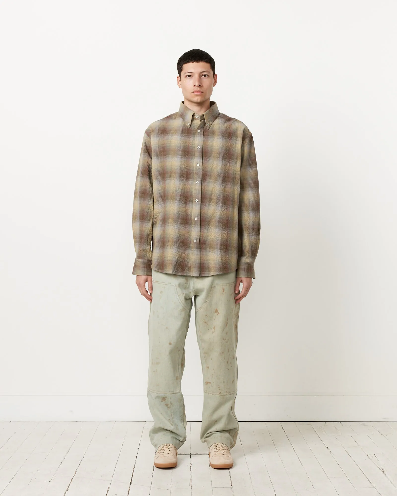 Seersucker Check Shirt in Multi