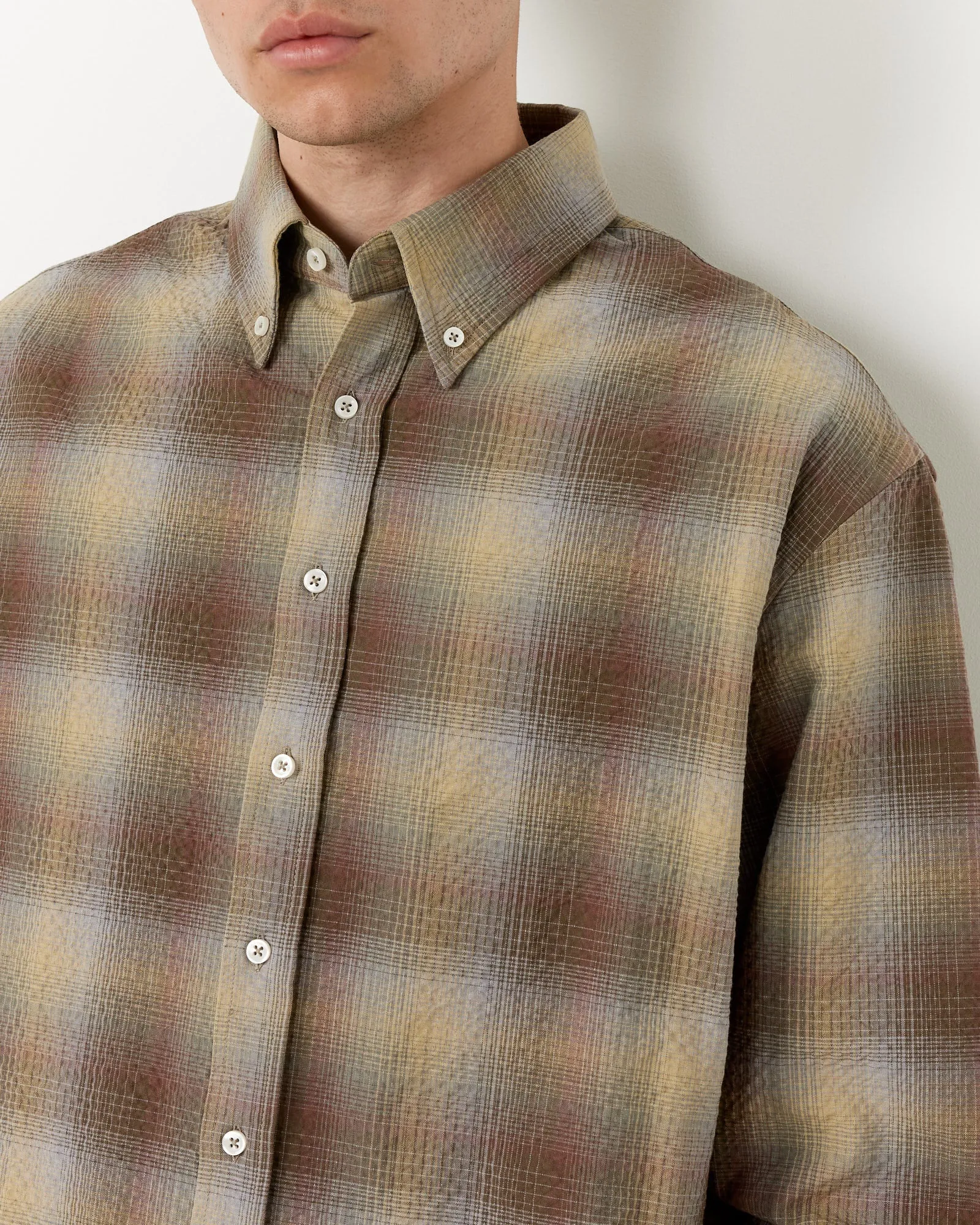 Seersucker Check Shirt in Multi