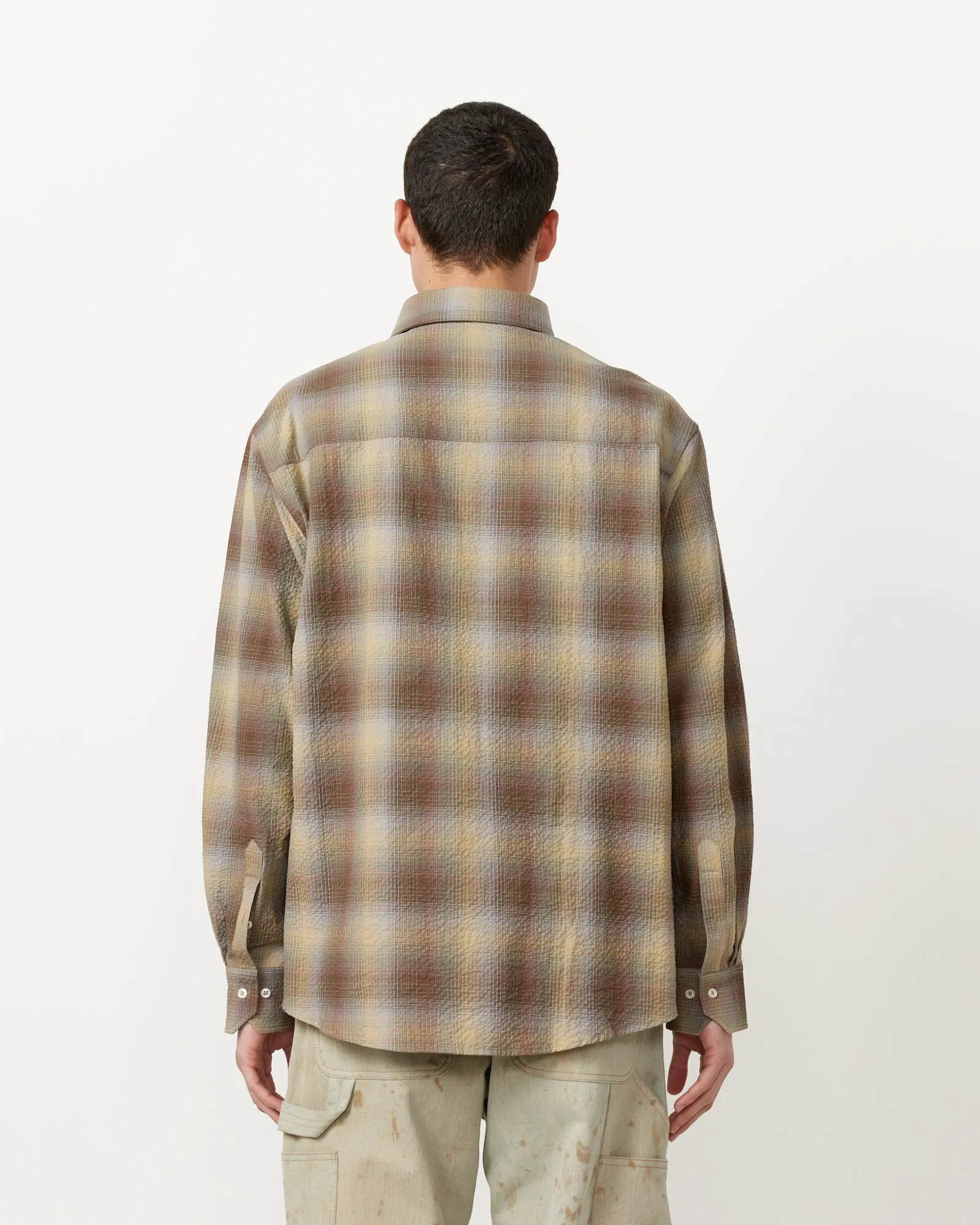 Seersucker Check Shirt in Multi