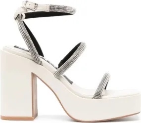 Senso Yasmin II 120mm leather sandals White